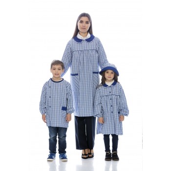 Bata menina em xadrez